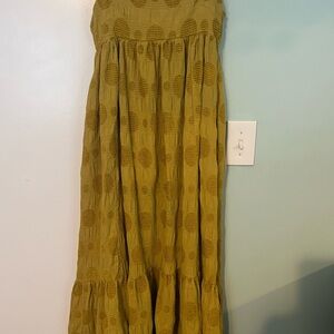 Impressions Mustard Yellow Textured Dress